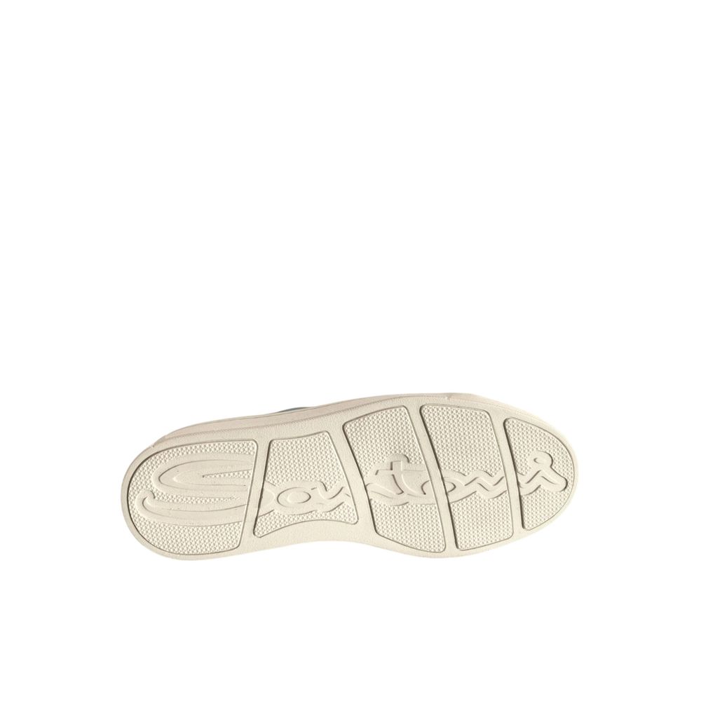 Blue Leather Platform Sneaker