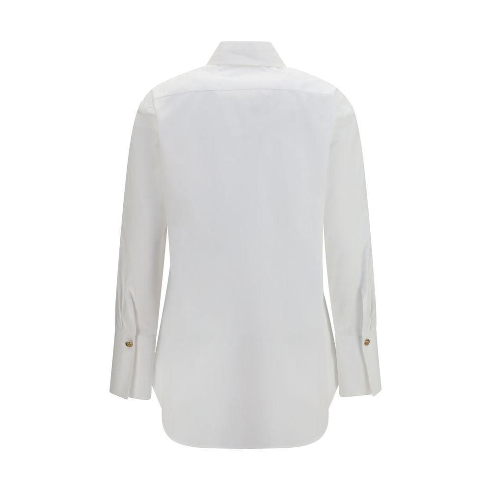 White Cotton Poplin Dress Shirt