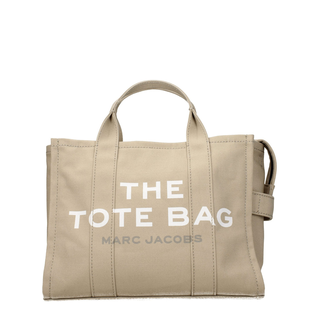 Medium Beige Fabric Handbag