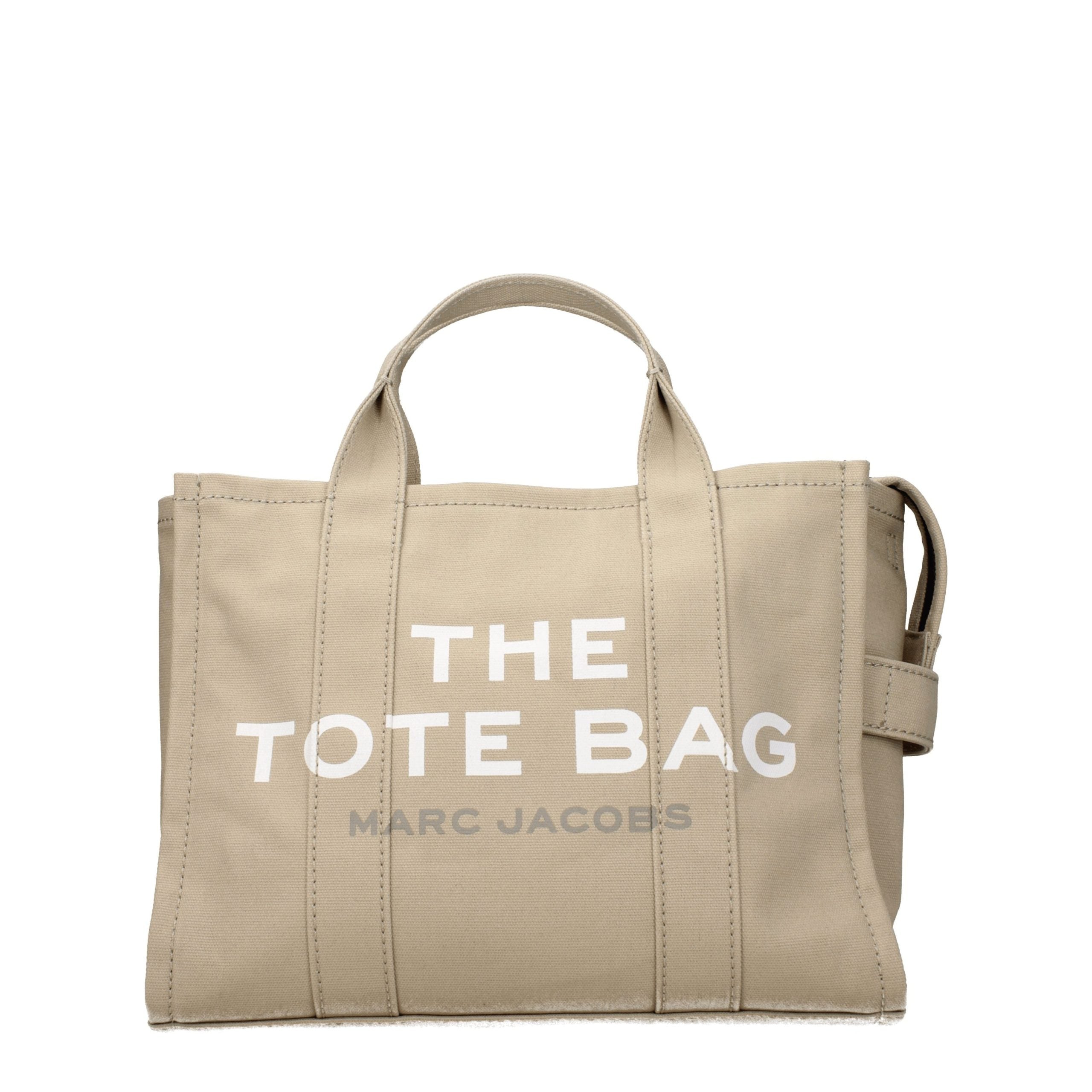 Medium Beige Fabric Handbag