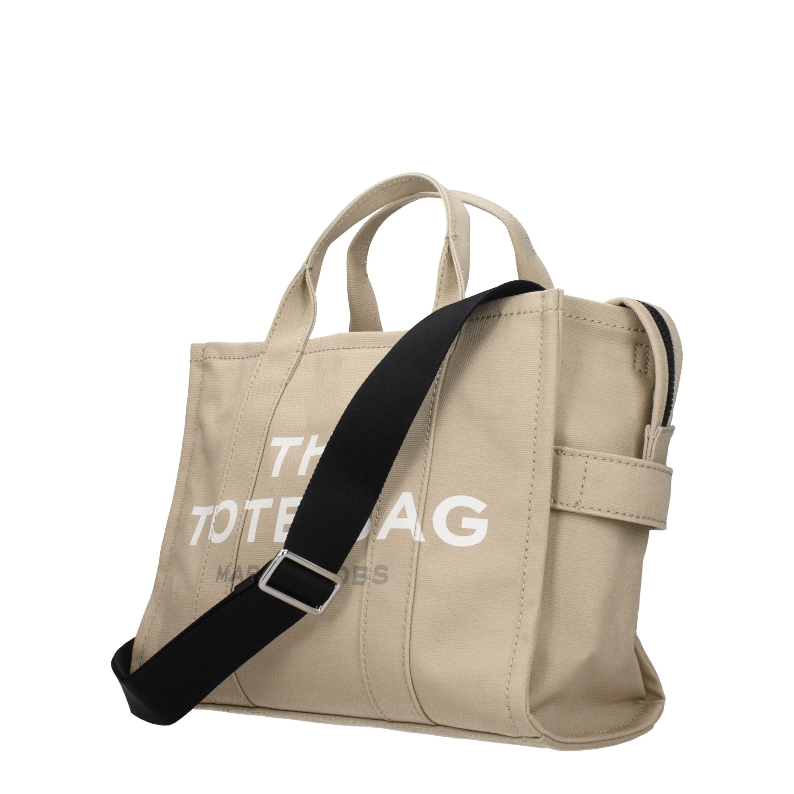 Medium Beige Fabric Handbag