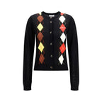 Diamond-Pattern Cotton Cardigan