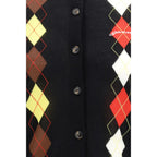 Diamond-Pattern Cotton Cardigan