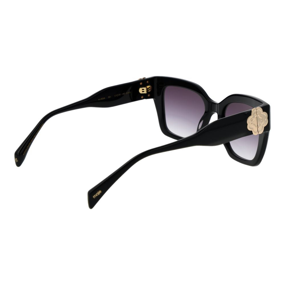 140mm Black Acetate Square Sunglasses