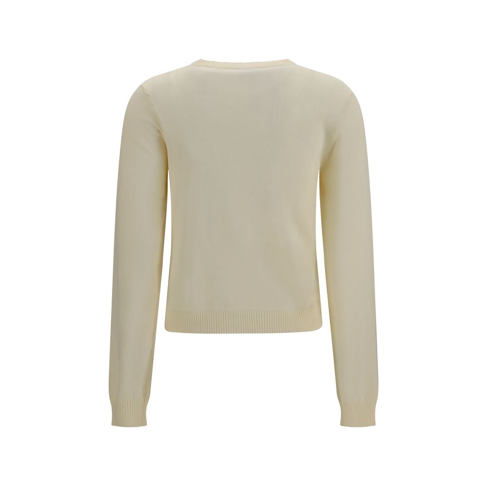 Beige Diamond-Pattern Cotton Cardigan