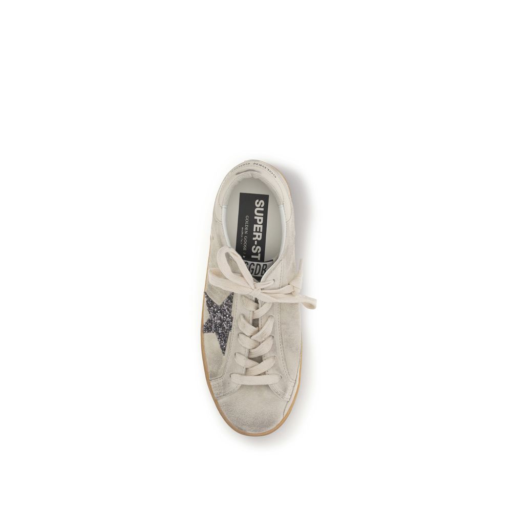 Beige Calf Leather Super Star Sneakers