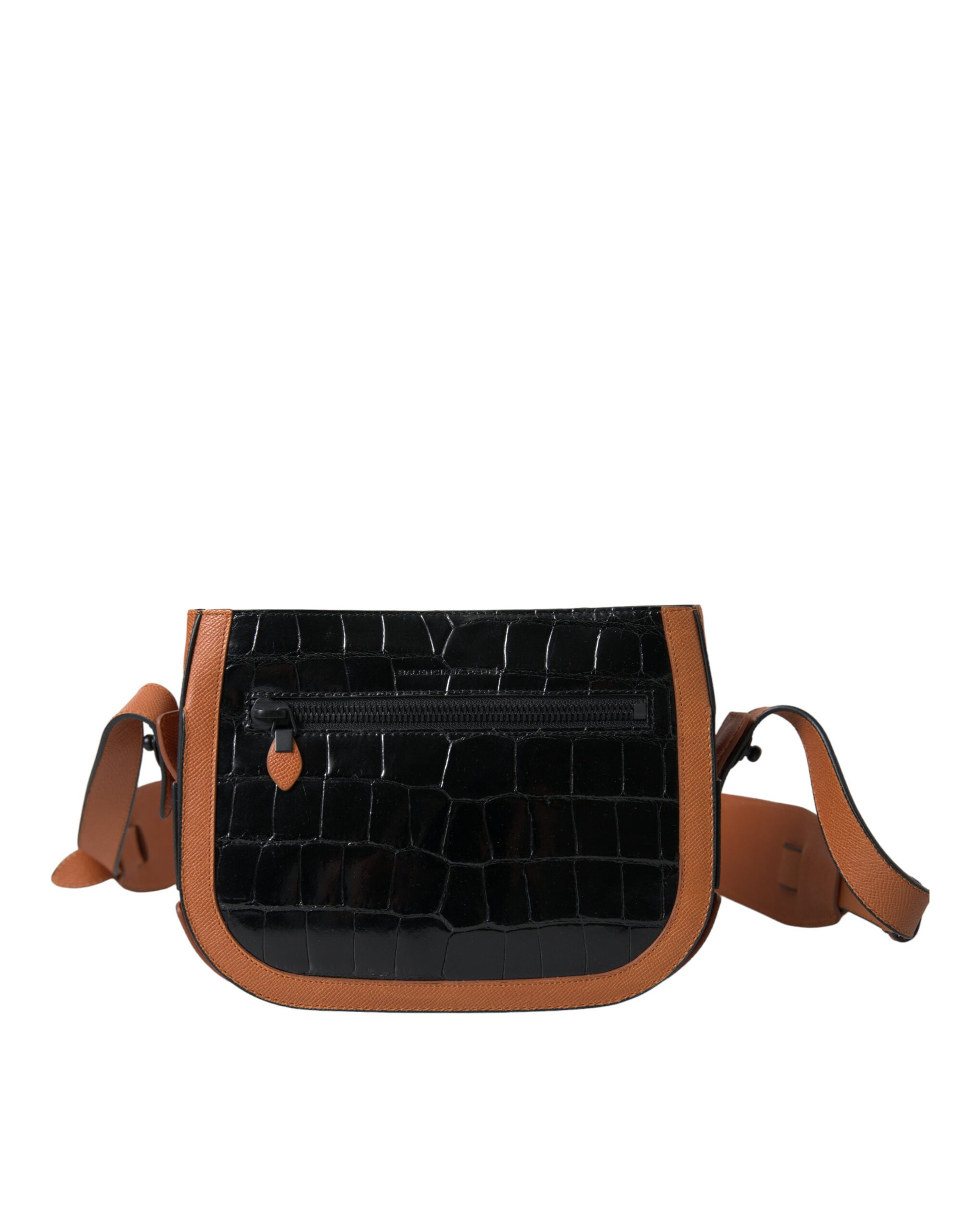 Black Brown Exotic Skin Leather Camera Bag
