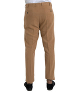 Beige Cashmere Straight Fit Dress Pants