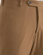 Beige Cashmere Straight Fit Dress Pants