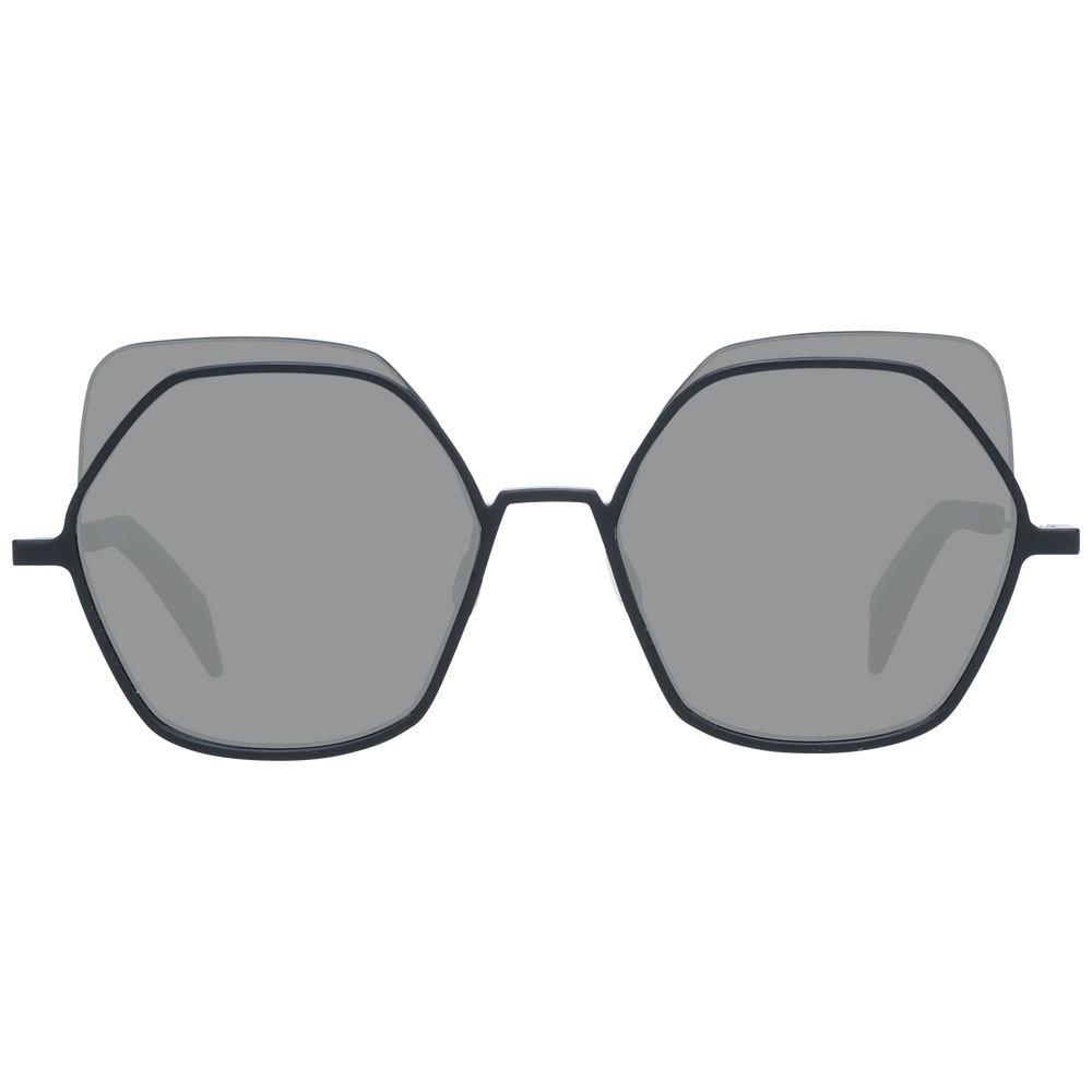 52mm Black Metal-Plastic Full-Rim Sunglasses