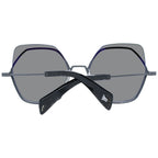 52mm Black Metal-Plastic Full-Rim Sunglasses