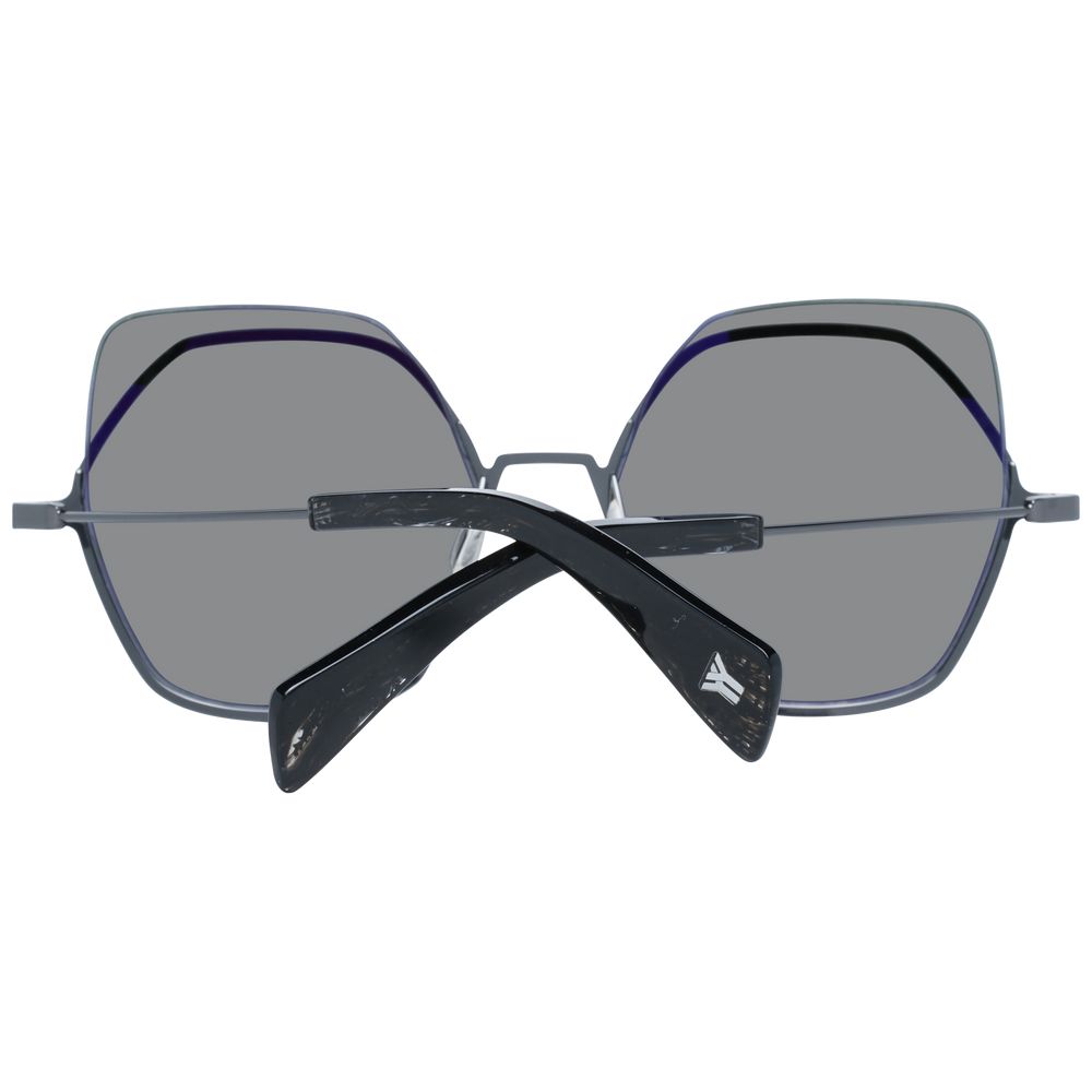 52mm Black Metal-Plastic Full-Rim Sunglasses