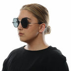 52mm Black Metal-Plastic Full-Rim Sunglasses
