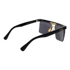 Black Stainless Steel Rectangle Sunglasses