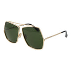 Gold Metal Full-Rim Sunglasses