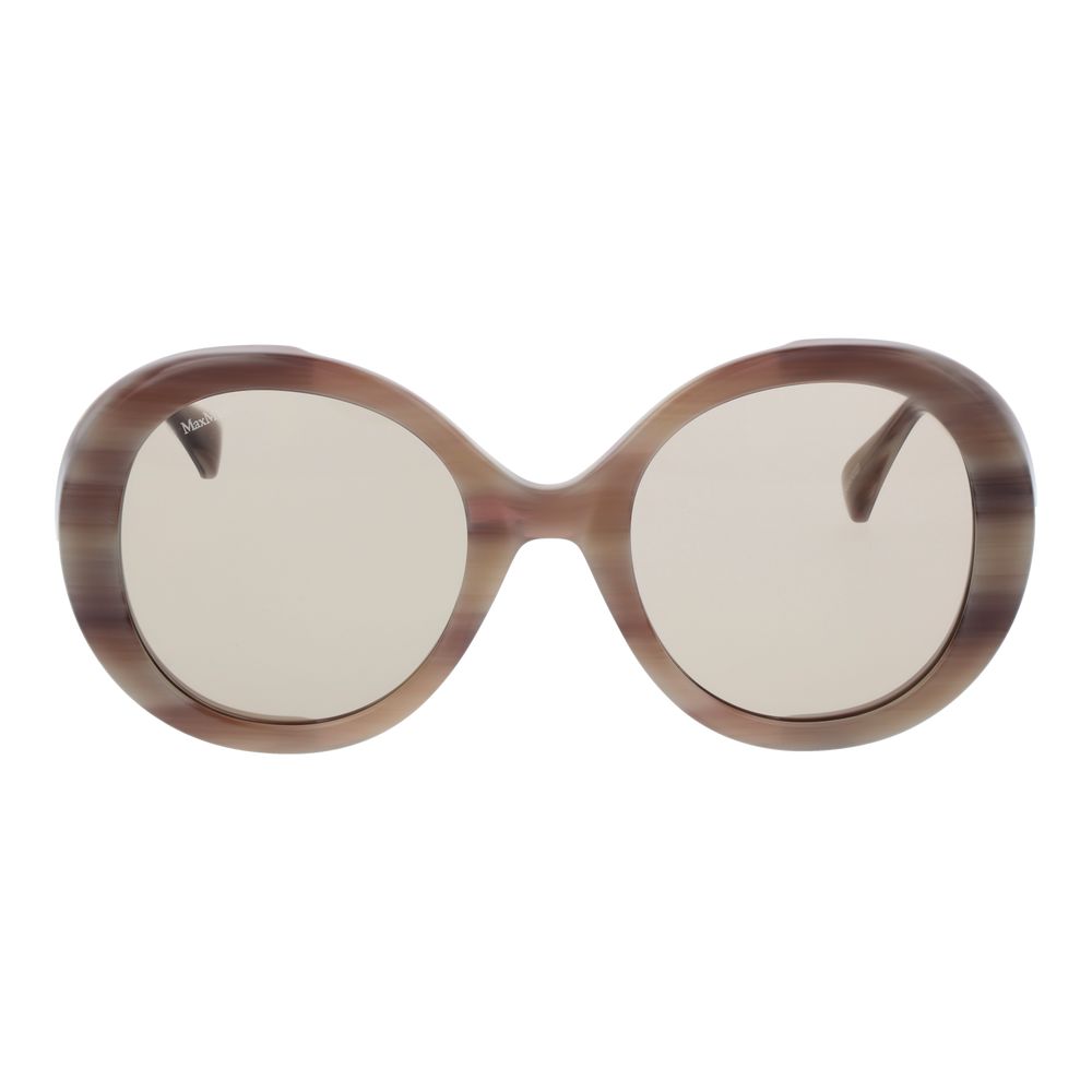 150mm Cream Acetate Round Sunglasses