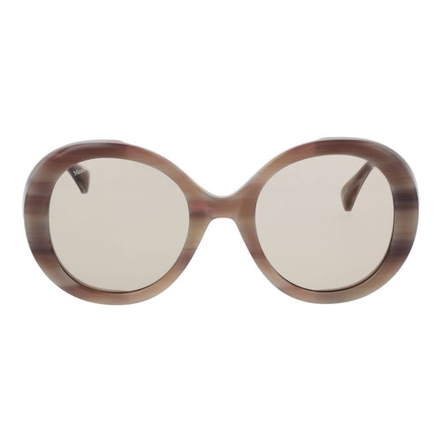 150mm Cream Acetate Round Sunglasses