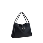 Black Grained Calf Leather Handbag