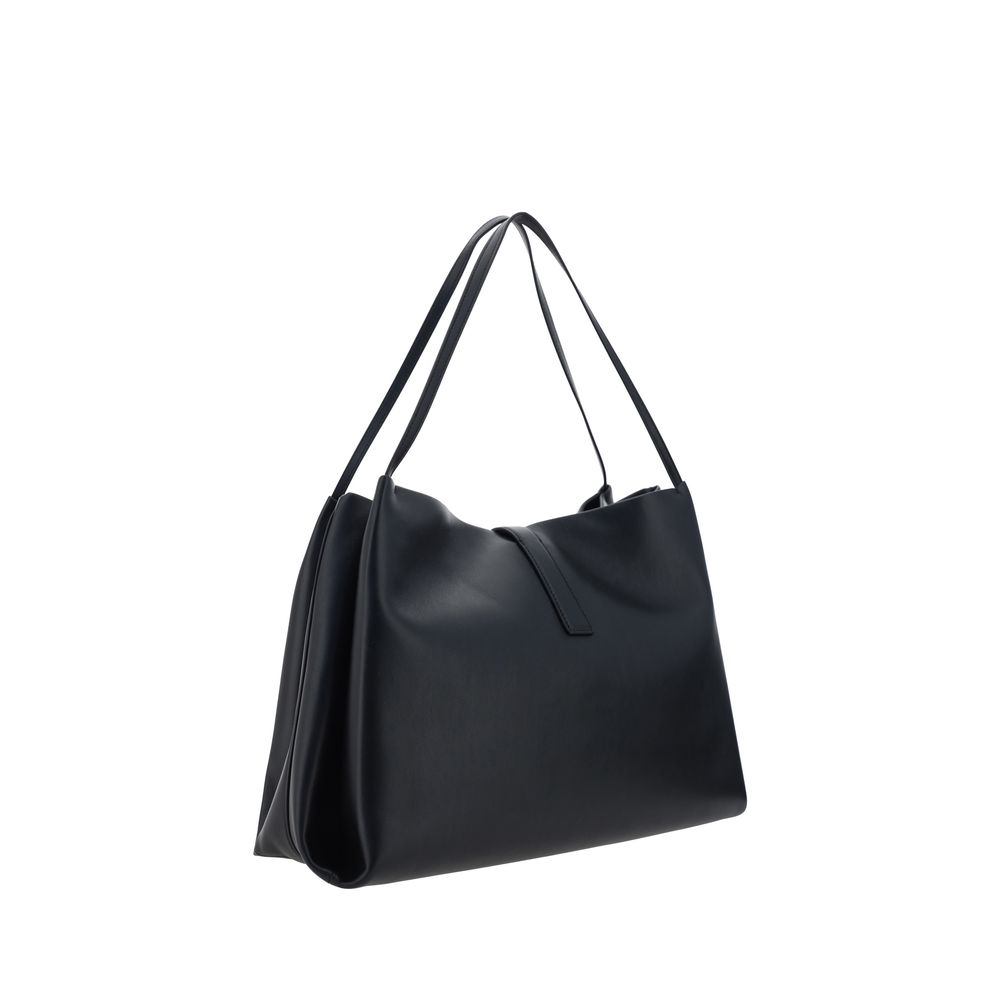 Black Grained Calf Leather Handbag