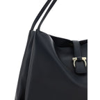 Black Grained Calf Leather Handbag