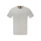 White Cotton T-Shirt Boss Short Sleeve