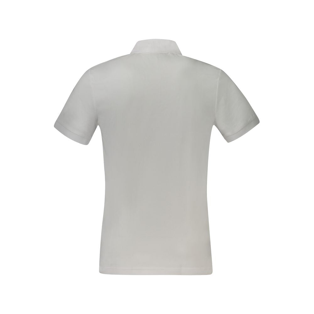 Slim Fit Cotton-Blend Polo Bianco
