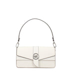 Medium Leather Handbag In Optic White