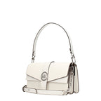 Medium Leather Handbag In Optic White