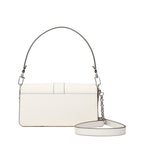 Medium Leather Handbag In Optic White