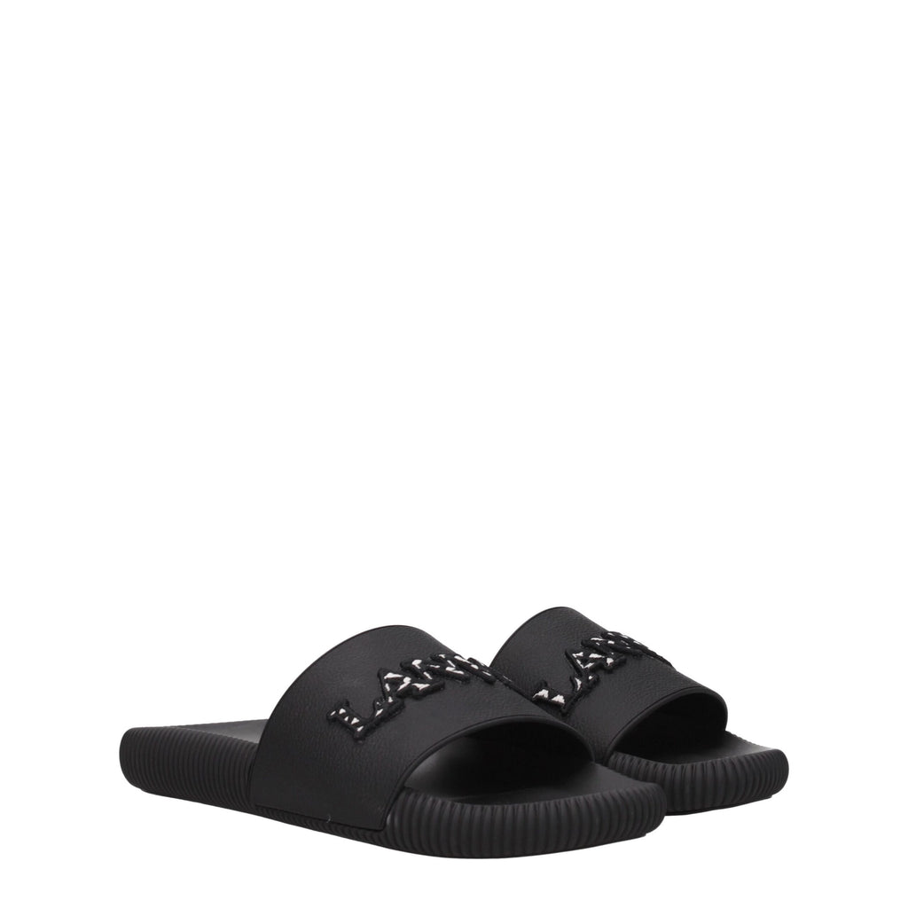 Black Cotton Open Toe Clogs