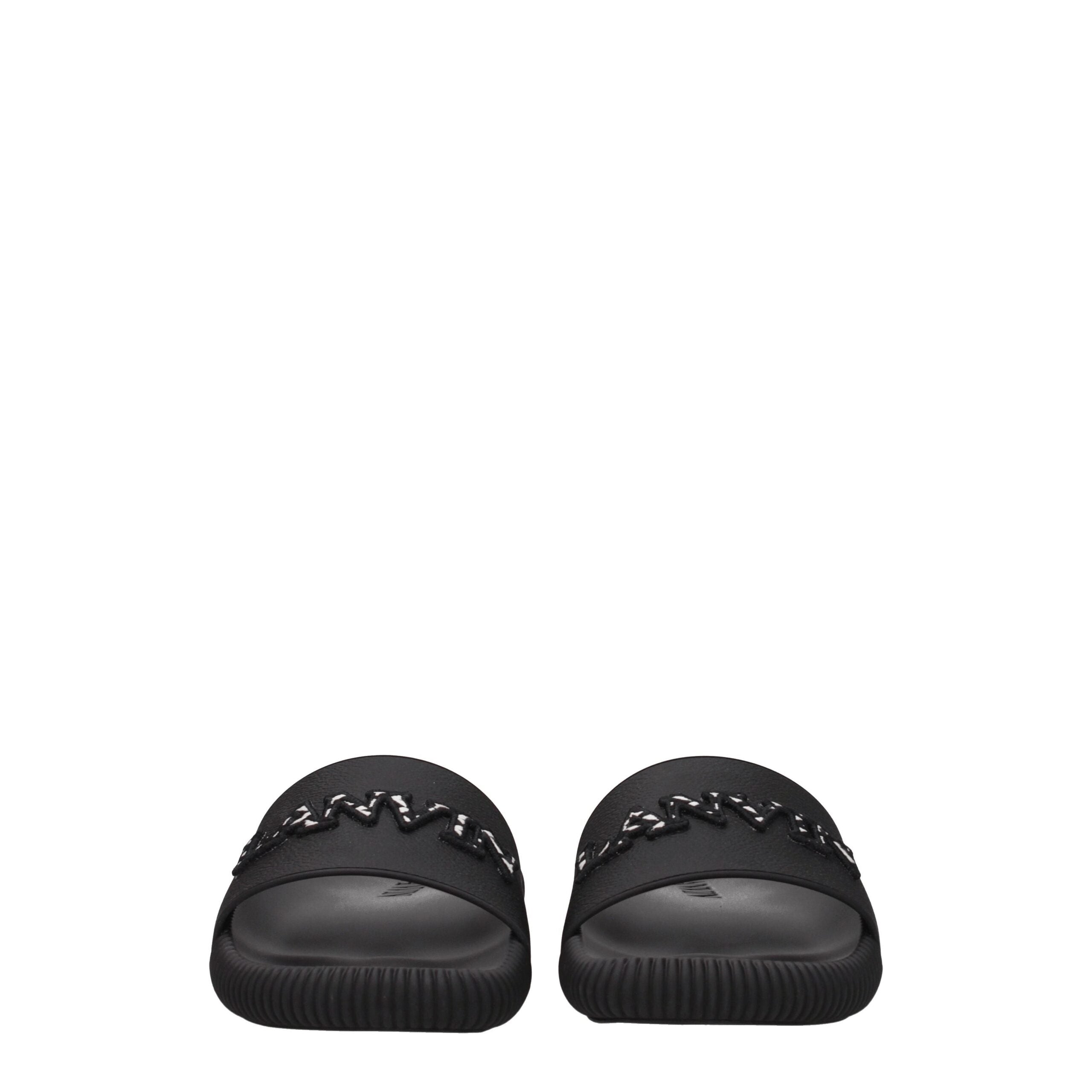 Black Cotton Open Toe Clogs