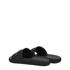 Black Cotton Open Toe Clogs