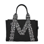 Large Logo Fabric Shoulder Bag