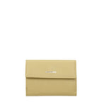 Yellow Crocodile Embossed Leather Wallet