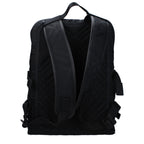 Large Check Print Fabric Backpack