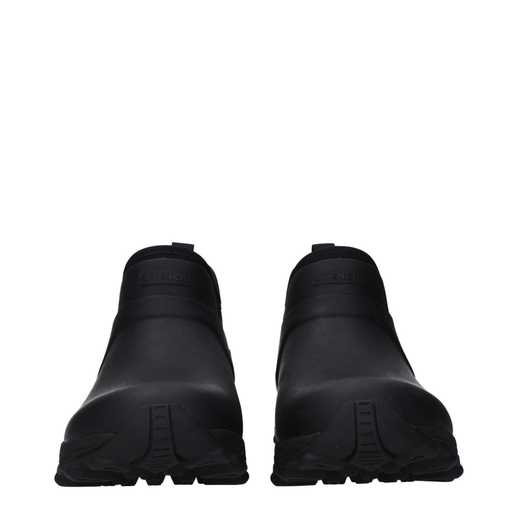 Black Rubber Ankle Boots