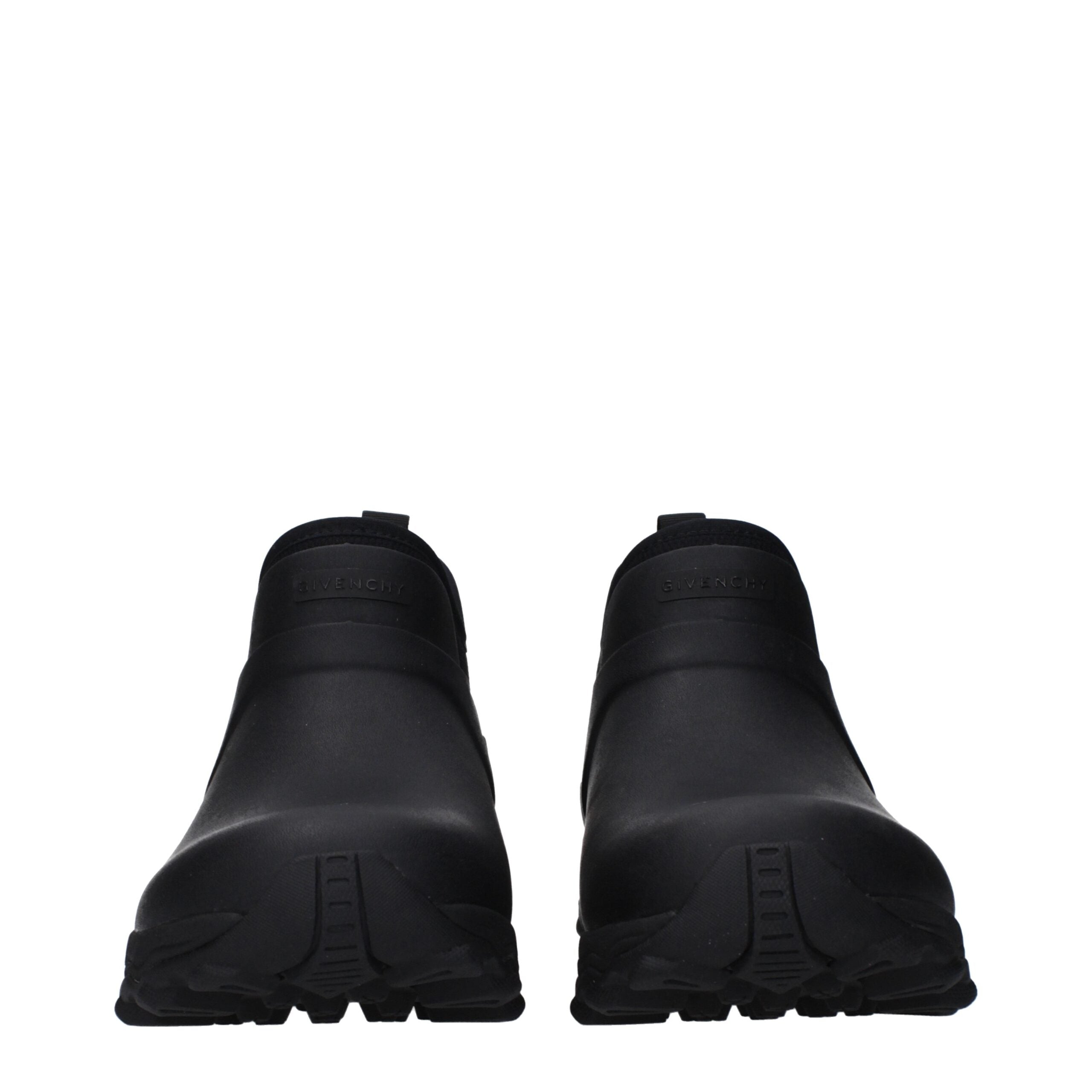 Black Rubber Ankle Boots