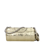 Gold Leather Small Shoulder Bag
