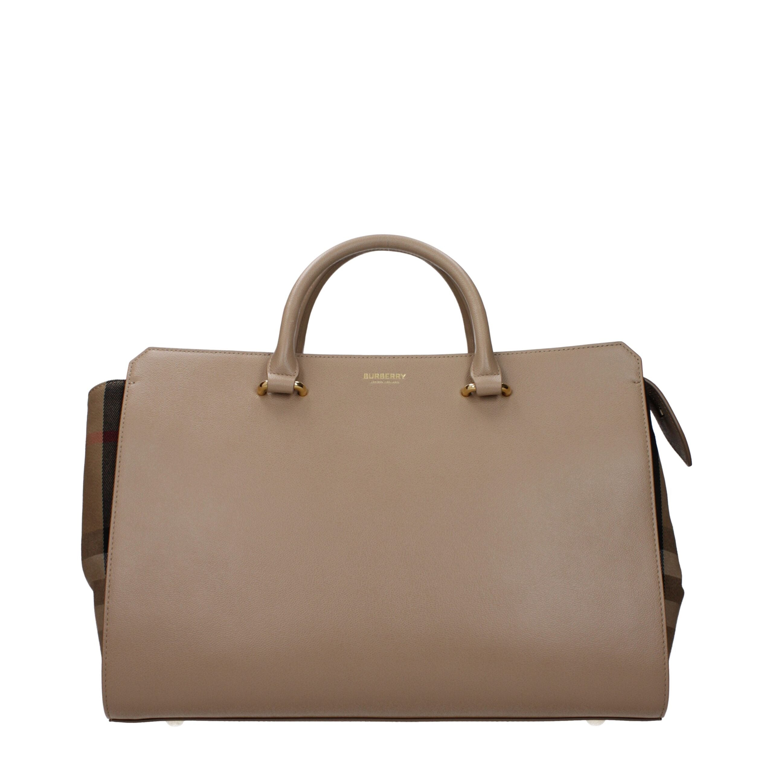 Medium Beige Leather Handbag