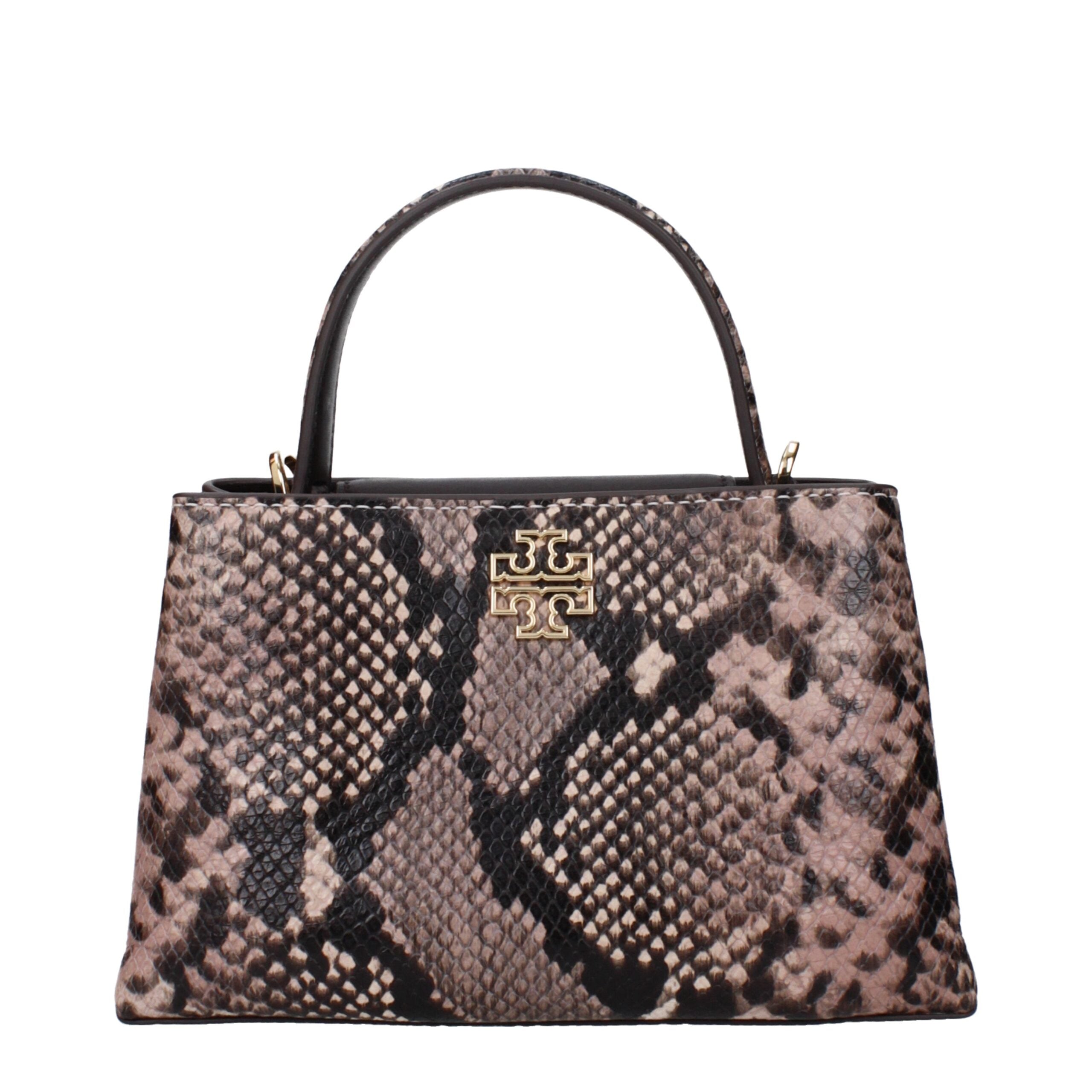 Mini Snake Embossed Leather Satchel Shoulder Bag