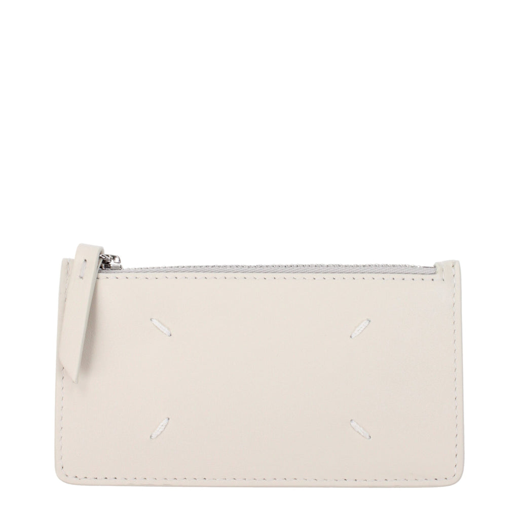 Beige Leather Coin Purse
