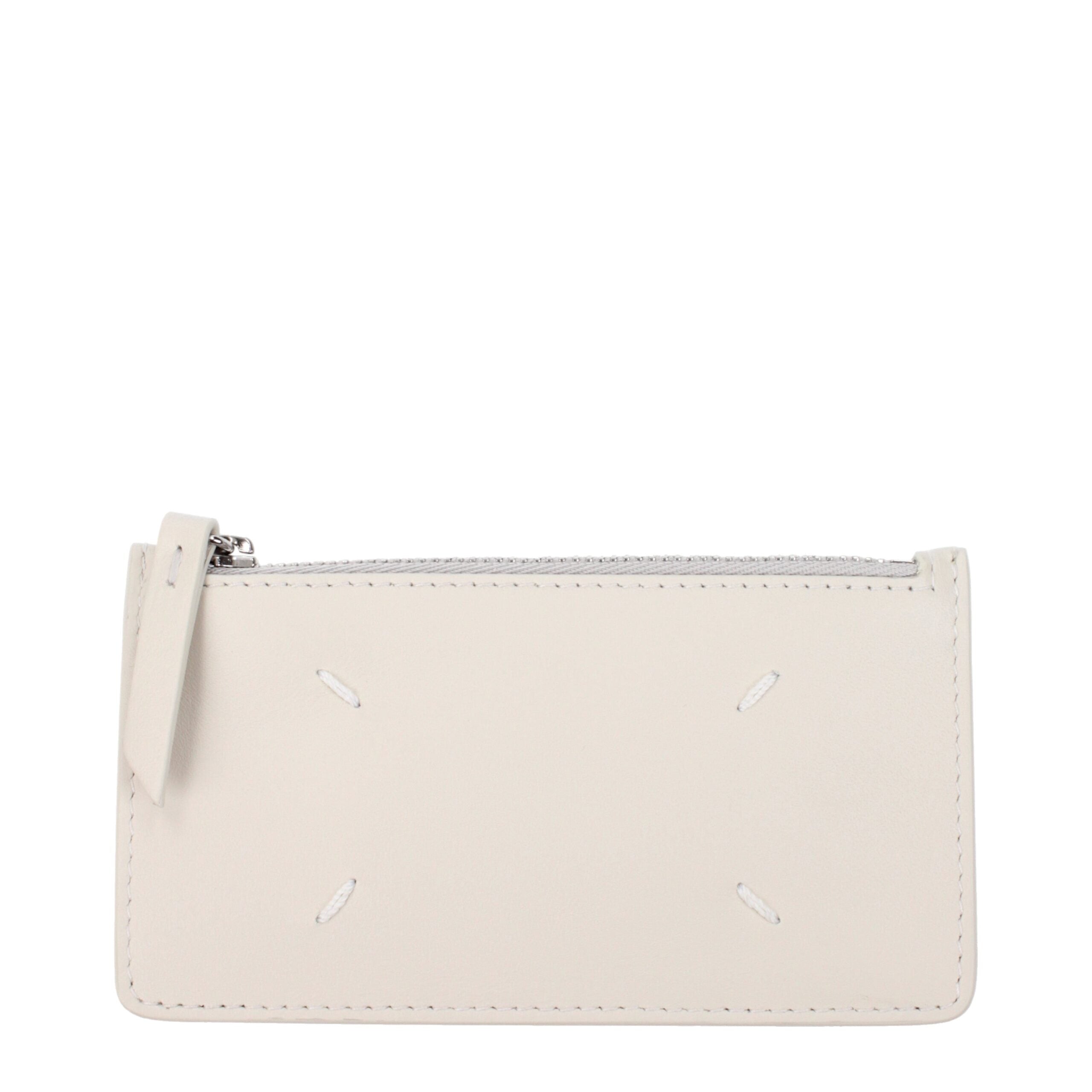 Beige Leather Coin Purse