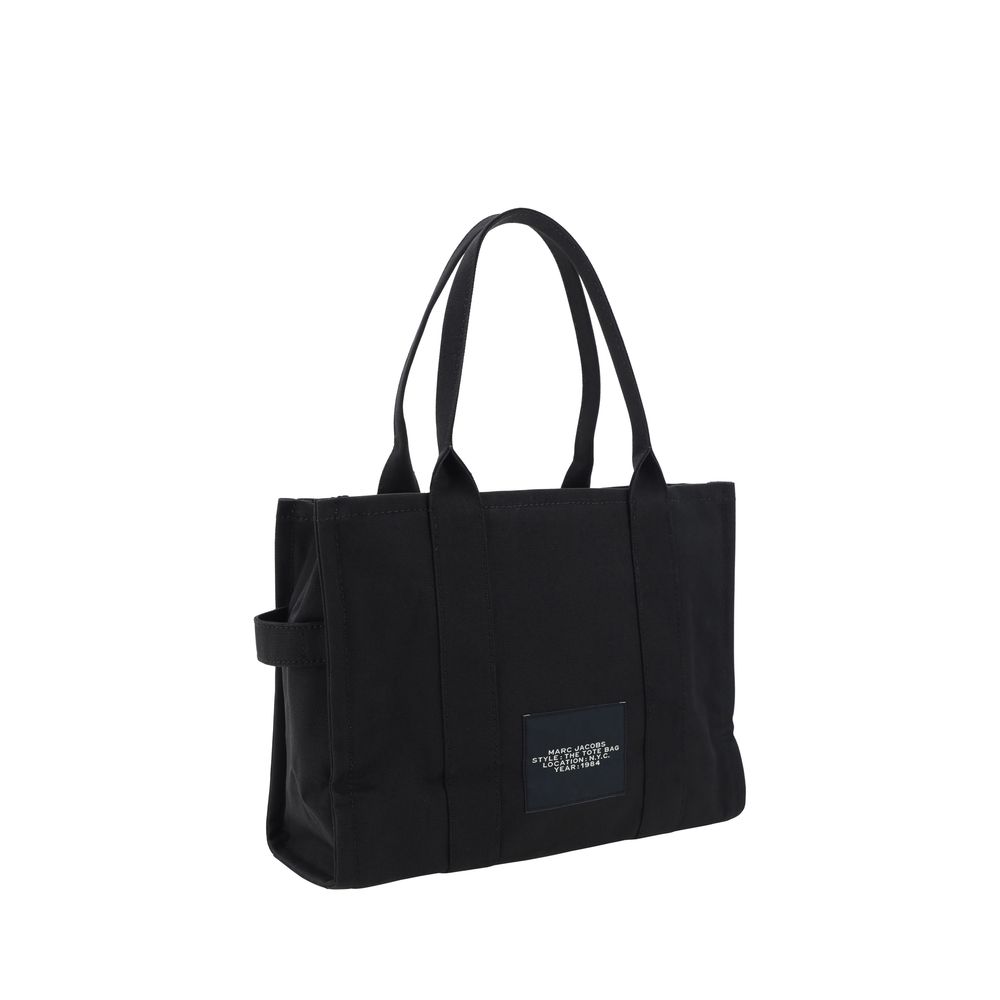 Black Cotton Large Tote