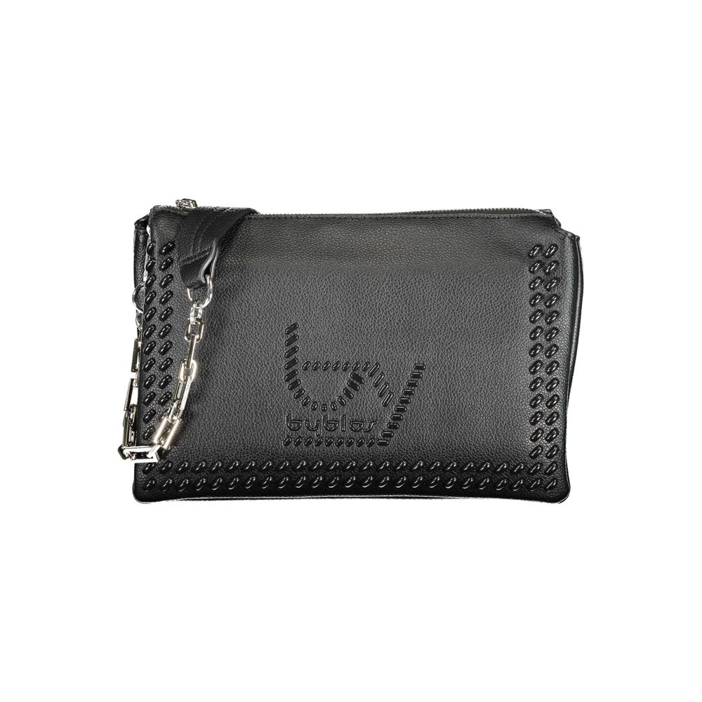 Polyurethane Chain Handle Shoulder Bag Beige