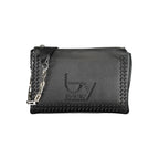 Polyurethane Chain Handle Shoulder Bag Beige