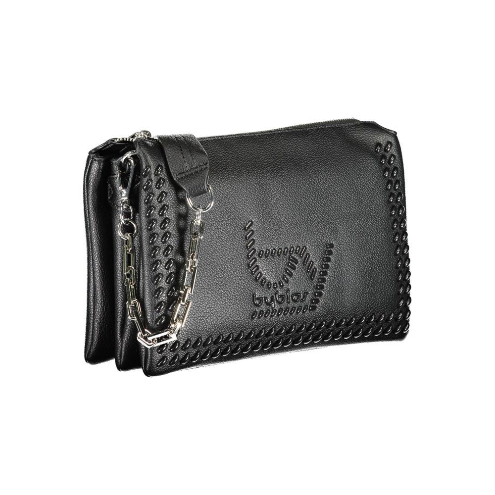 Polyurethane Chain Handle Shoulder Bag Beige