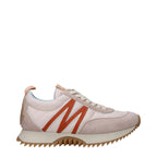 Pastel Pink Fabric Lace-Up Sneakers