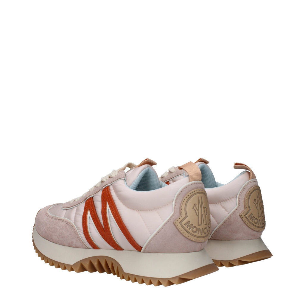 Pastel Pink Fabric Lace-Up Sneakers