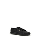 Black Calf Leather Low Top Sneakers