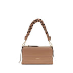 Beige Calf Leather Boheme Shoulder Bag